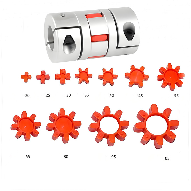 OEM High Strength Aluminium Alloy Jaw/Spider Flexible Shaft Couplings clamp type for Motor Transmission