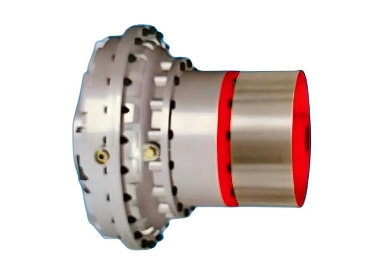 YOXVNZ Connection Dimension Data Sheet for Torque-Limiting Fluid Coupling with Extended Rear Auxiliary Chamber, Internal Wheel Drive, and Brake Wheel Type