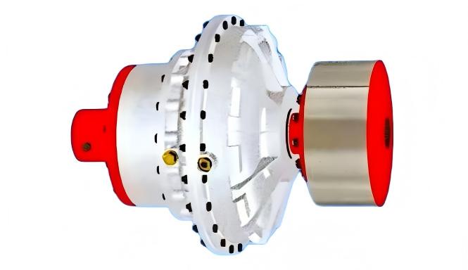 YOXVEZ Connection Dimension Data Sheet for Quick-Detachable Torque-Limiting Fluid Coupling with Extended Rear Auxiliary Chamber and Brake Wheel Type